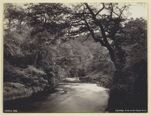 Ivy Bridge, View on the Prysor River by Francis Bedford, photograph, 1860-1894