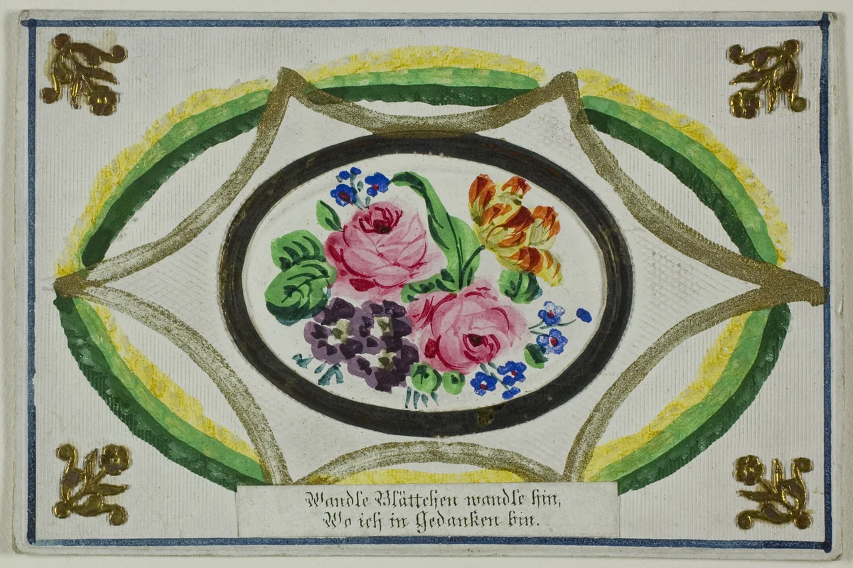 Wandle Blättchen mandle hin, Wo ich in Gedanken bin (valentine) by Unknown Artist, other, 1801-1900