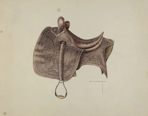 Side Saddle by Bertha Semple, index of american design, 1939