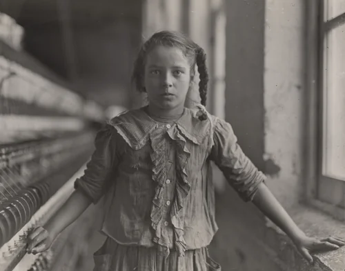 Girl Worker in Carolina Cotton Mill by Lewis Wickes Hine, photograph, 1908