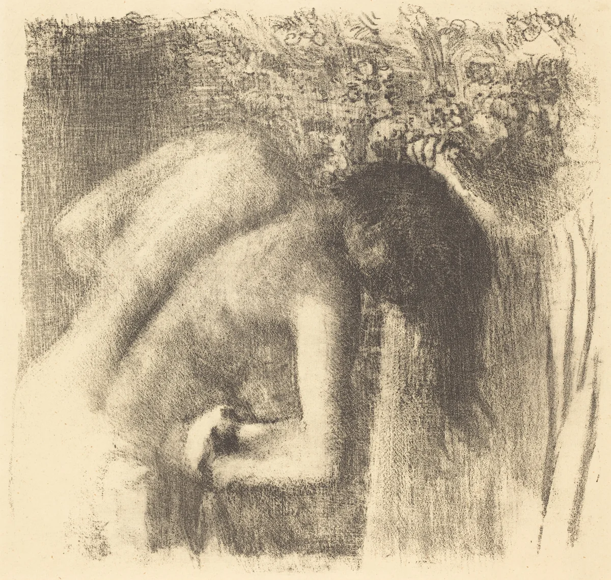 After the Bath (La sortie du bain (Grand planche)) by Edgar Degas, print, 1891