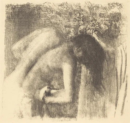 After the Bath (La sortie du bain (Grand planche)) by Edgar Degas, print, 1891