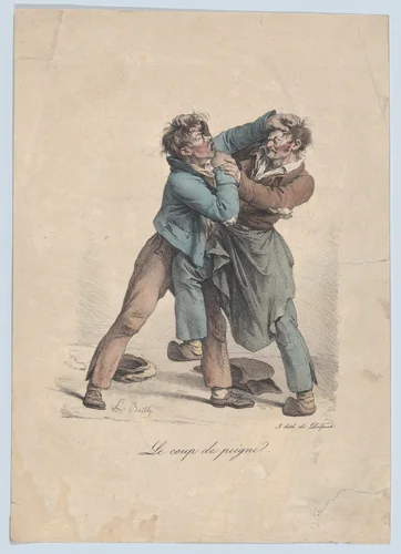 The Comb Punch by Louis-Léopold Boilly, print, 1822