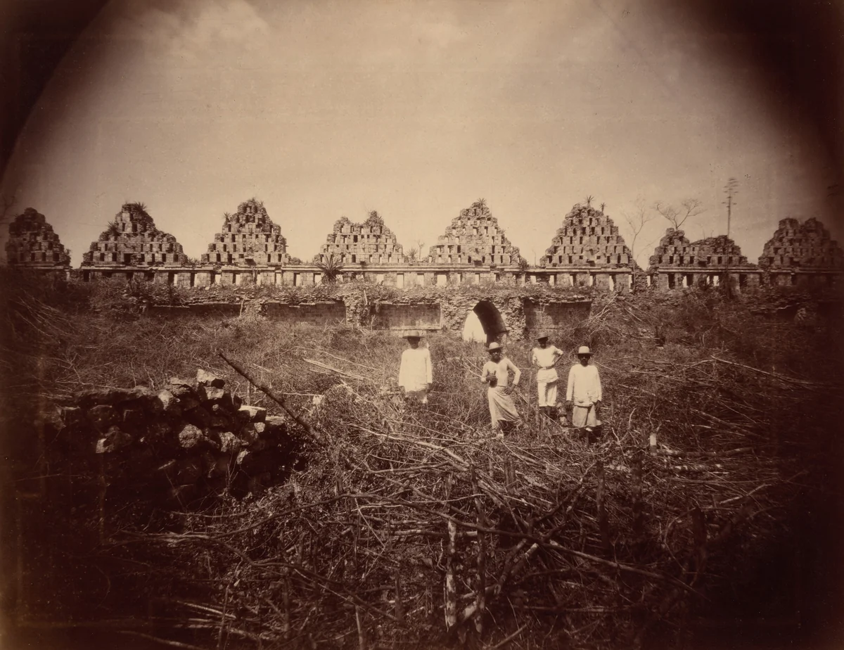 El Palacio de las Palomas, Uxmal (The Palace of the Pigeons, Uxmal) by Teobert Maler, photograph, 1893