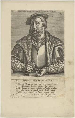 Joanni Hollando (Jan Hollander) by Dominique Lampsonius, print, 1532-1599