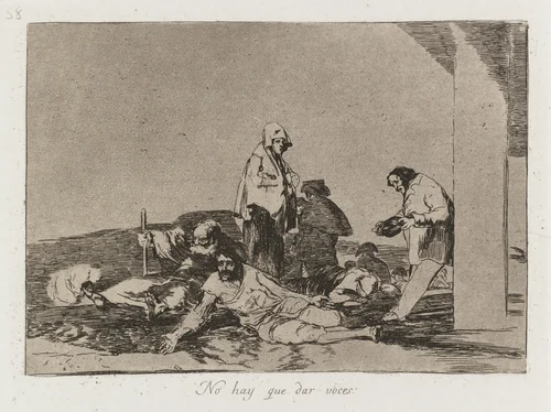 Disasters of War: Pl. 58, It is no use shouting by Francisco de Goya, print, 1810-1813