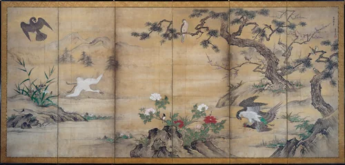 Birds and Flowers by Kano Shōei, painting, 1540-1592