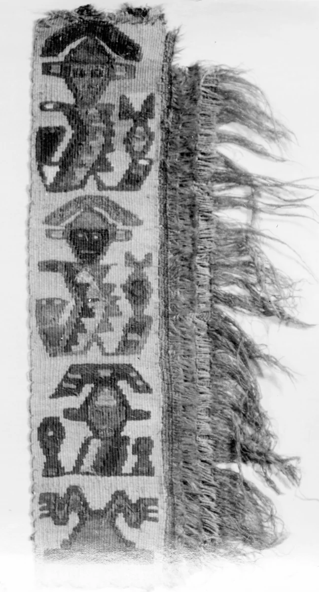 Fragment (Border) by Chimú, textile, 1250-1470
