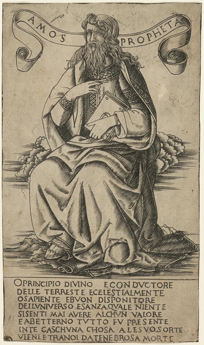 The Prophet Amos by Francesco Rosselli, print, 1480-1490