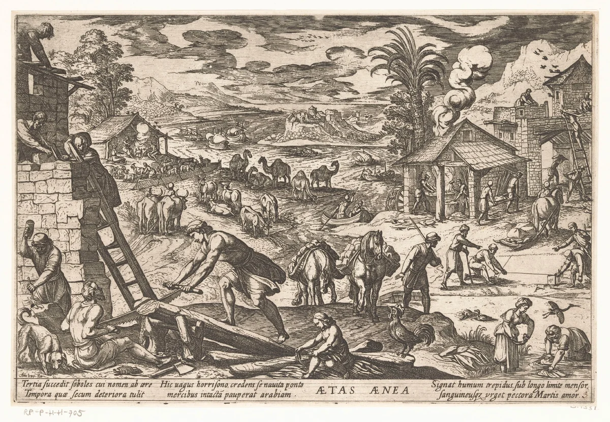 Bronzen tijdperk by Antonio Tempesta, print, 1599