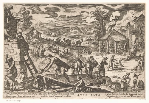 Bronzen tijdperk by Antonio Tempesta, print, 1599