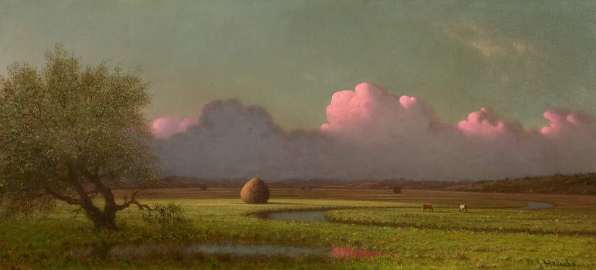 Sunlight and Shadow: The Newbury Marshes by Martin Johnson Heade, painting, 1871-1875