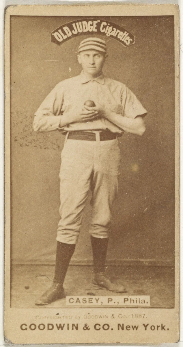 Dan Casey, Pitcher, Philadelphia, from the Old Judge series (N172) for Old Judge Cigarettes by Goodwin & Company, photograph, 1887