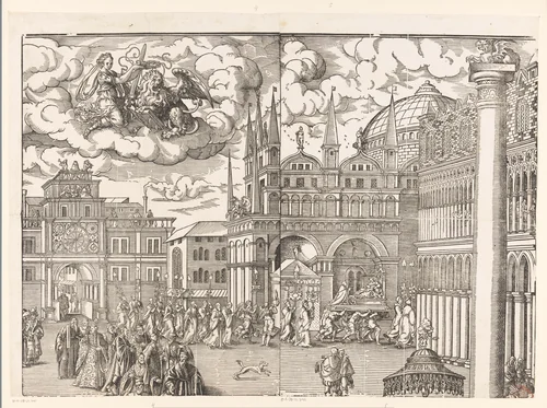 Festa della Sensa (vijfde gedeelte) by Jost Amman, print, 1679