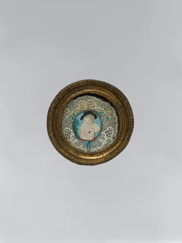 Small boy wearing a black hat holding a heart by anonymous, other, 1700-1800