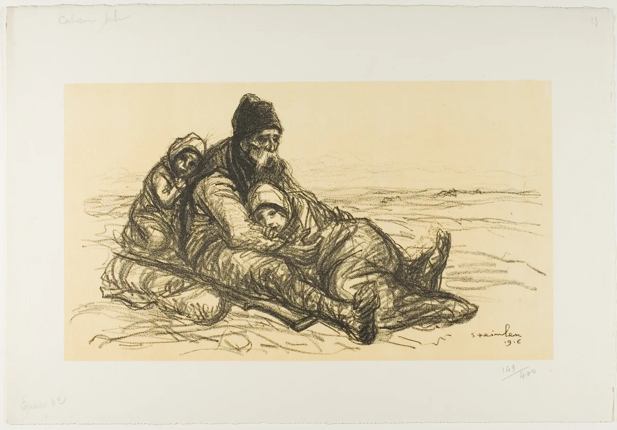 Serbian Cavalry, Second Episode by Théophile Alexandre Steinlen, print, 1916