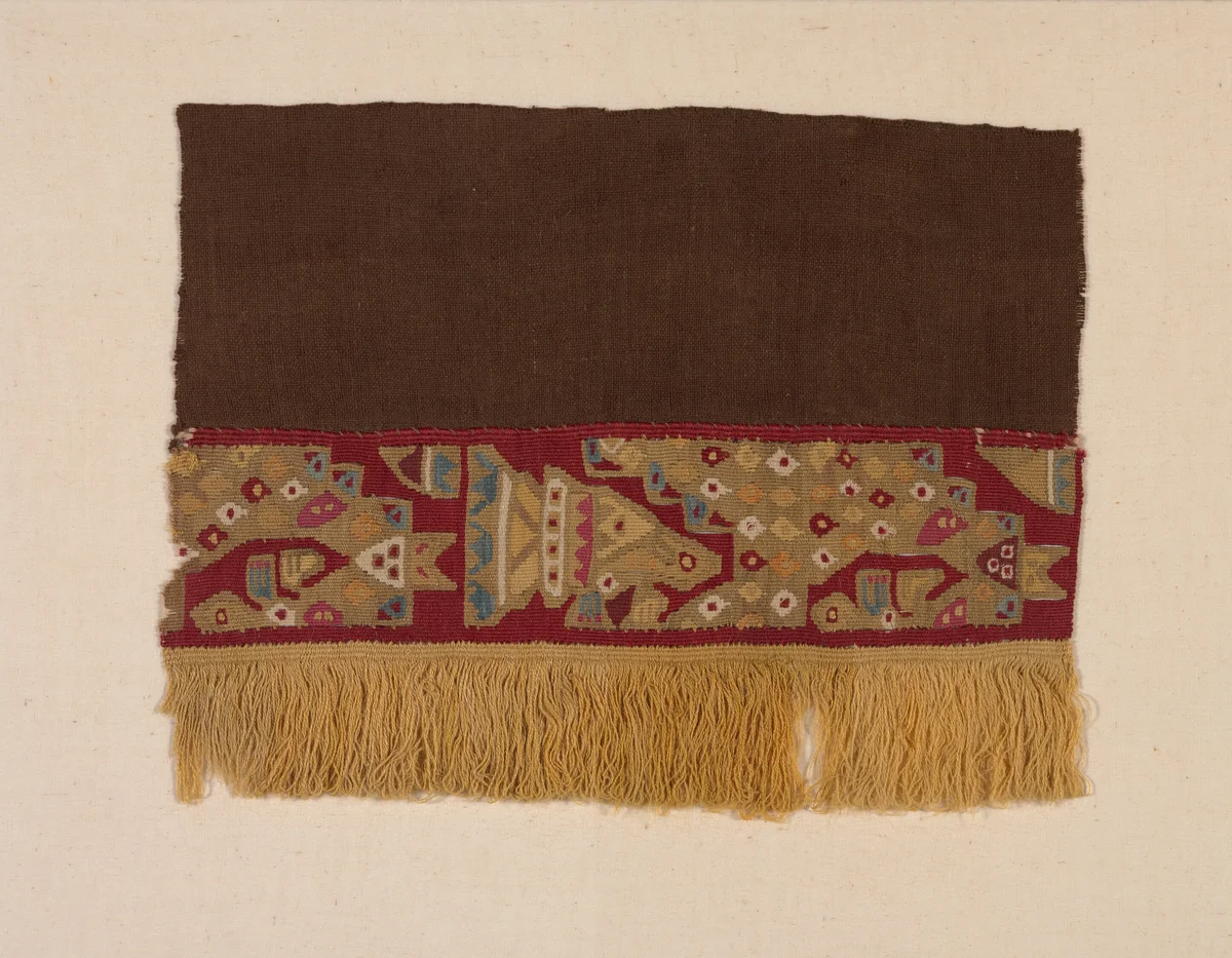 Fragment by Wari, textile, 800-1100