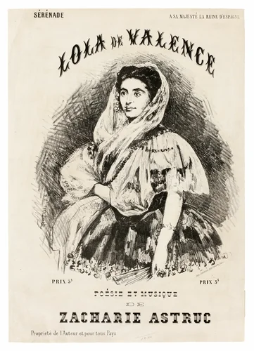 Lola de Valence by Zacharie Astruc, print, 1863
