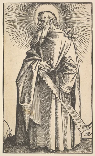 St. Simon, from "Christ and the Apostles" by Hans Baldung, print, 1519