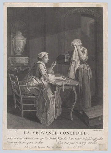 The Dismissed Servant by Jean-Joseph Baléchou, print, 1744-1754