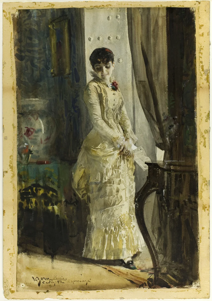 Esperanza by Anders Zorn, drawing, 1882