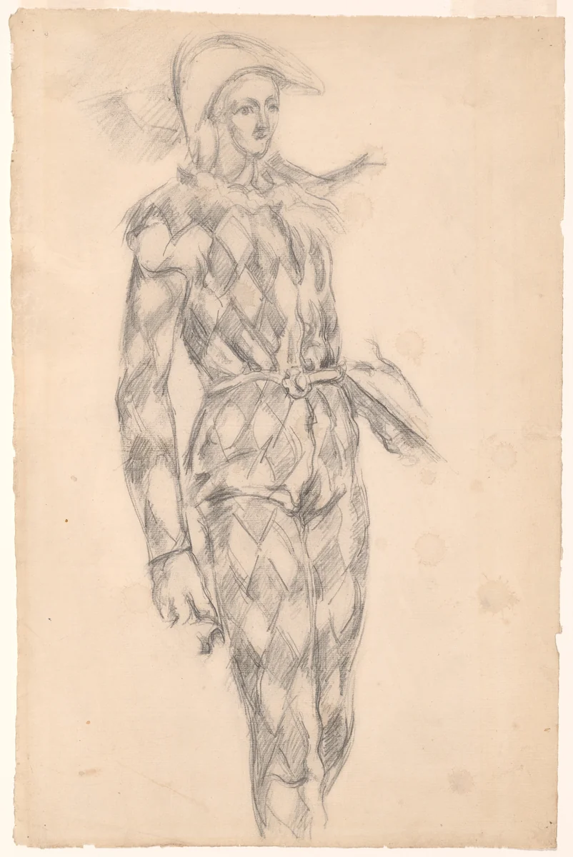 Study of a Harlequin by Paul Cézanne, drawing, 1883-1893