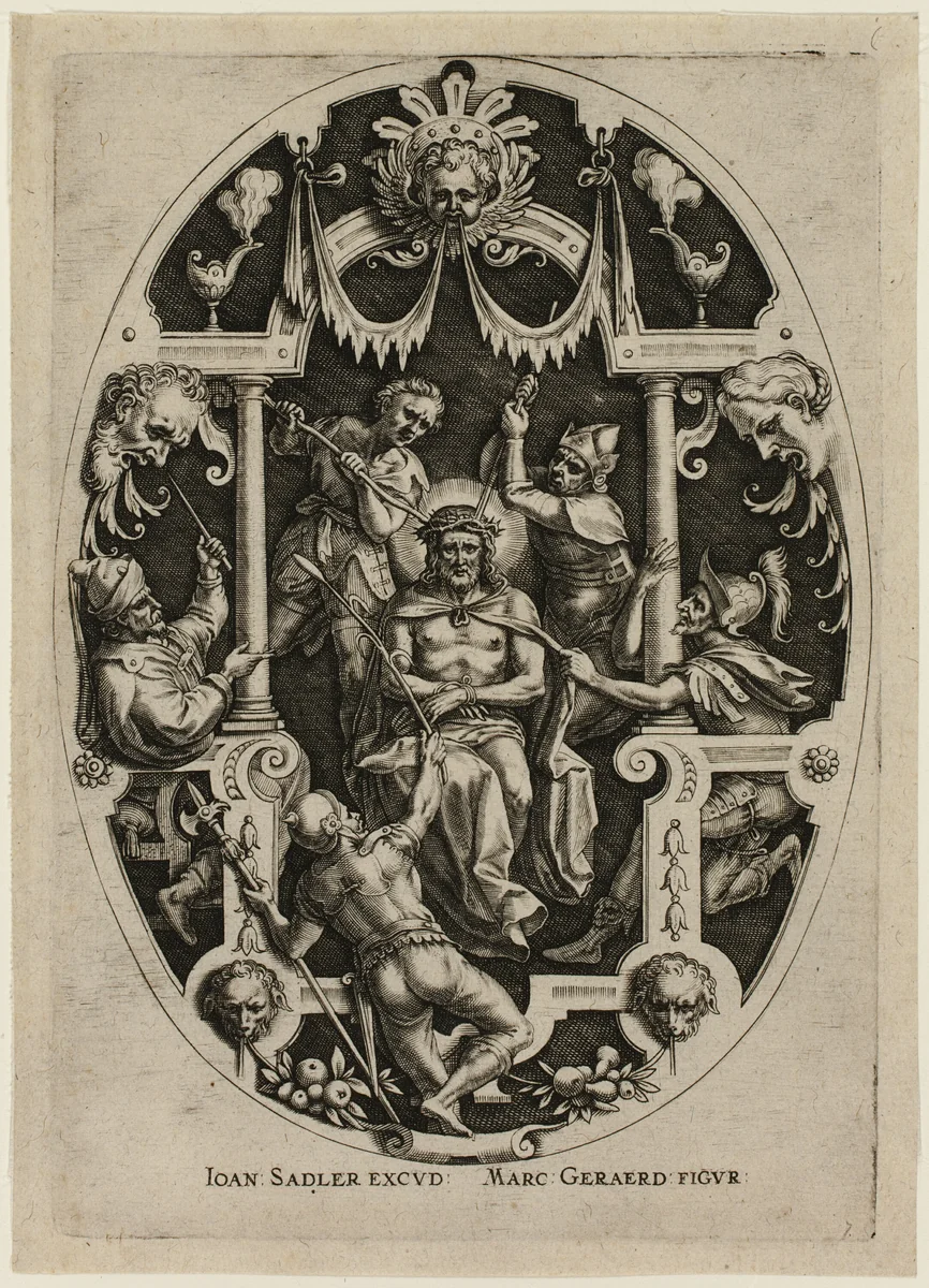 Crowning with Thorns, from Passion of Christ by Jan Sadeler, print, 1570-1600