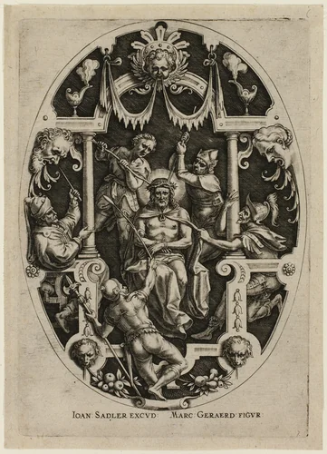 Crowning with Thorns, from Passion of Christ by Jan Sadeler, print, 1570-1600