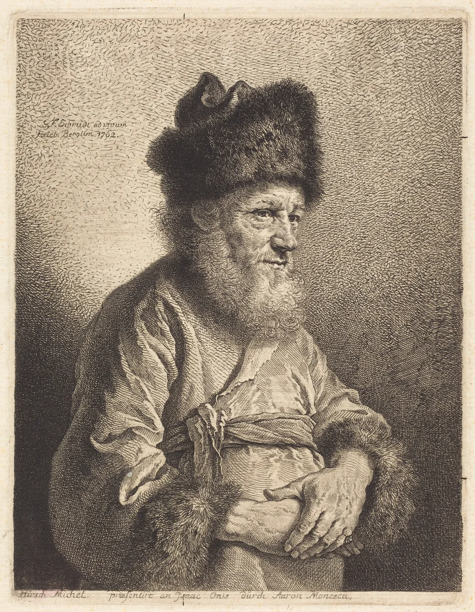 Hirsch Michel by Georg Friedrich Schmidt, print, 1762