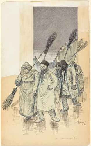 Sweepers by Théophile Alexandre Steinlen, drawing, 1888
