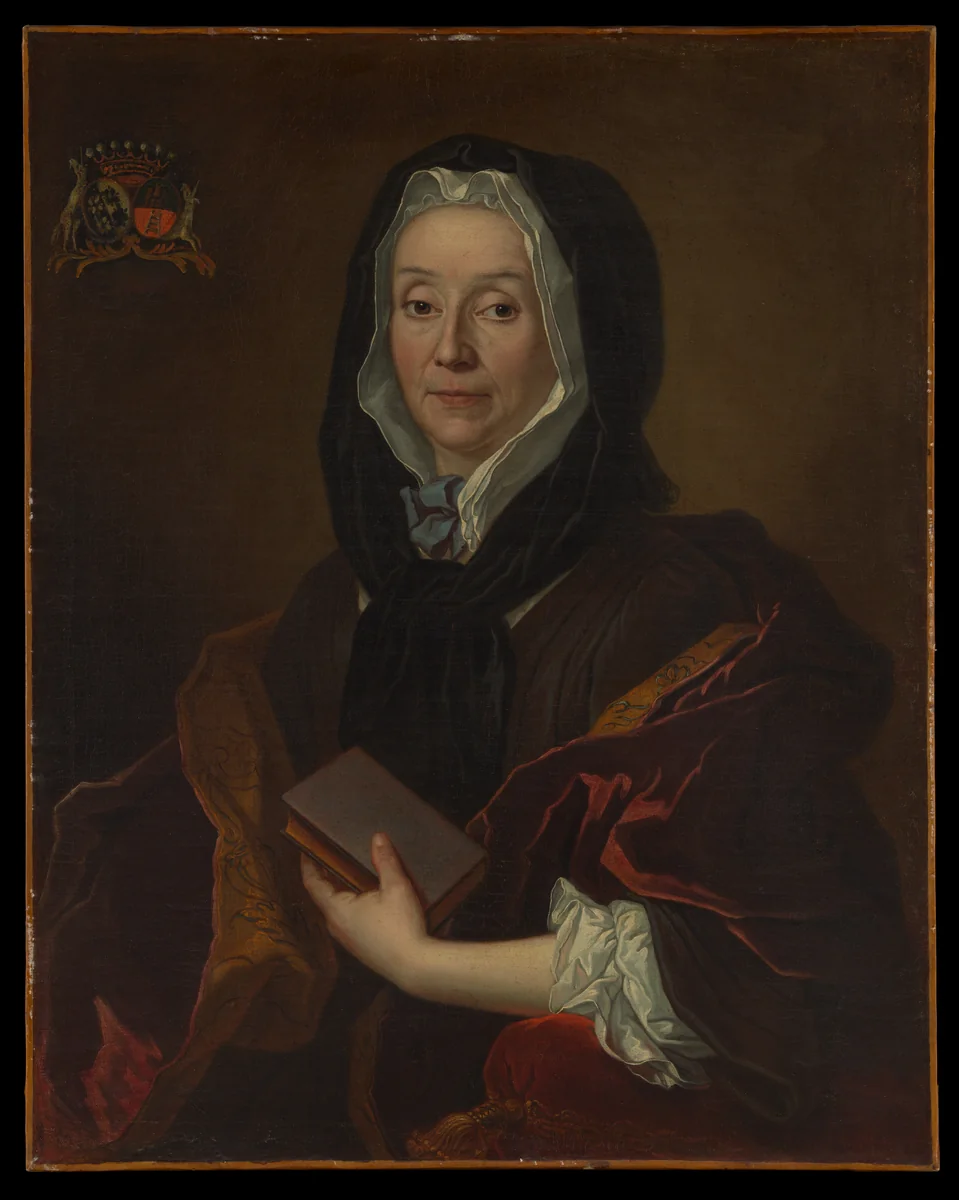 Portrait of a Woman Holding a Book by French Painter, painting, 1730-1769