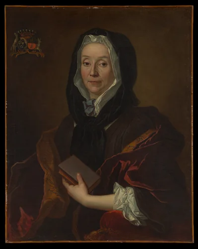 Portrait of a Woman Holding a Book by French Painter, painting, 1730-1769