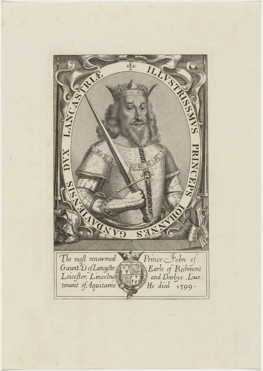 Prince John of Gaunt, Duke of Lancaster by Unknown 19th Century, print, 1800-1899