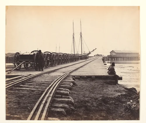 [Ordnance Wharf, City Point, Virginia] by Thomas C. Roche, photograph, 1865