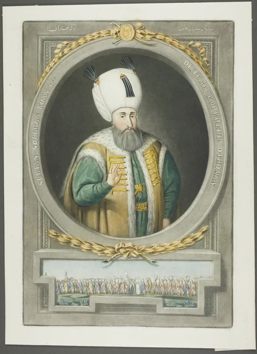 Soliman Kahn I, from Portraits of the Emperors of Turkey by John Young, print, 1815