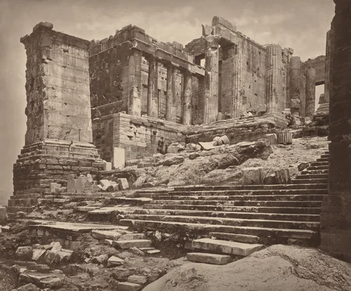 Propylaea from the Southwest by William James Stillman, photograph, 1882