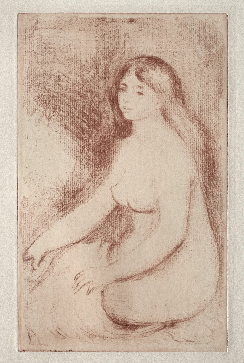 Baigneuse assise by Pierre-Auguste Renoir, print, 1900-1910