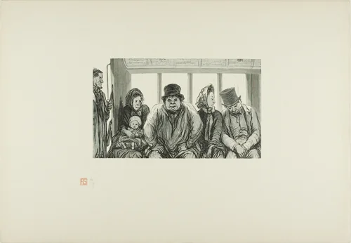 Interior of a Bus by Charles Maurand, print, 1864