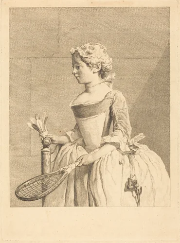 Jeune fille au volant (Jeune fille a la raguette) by Bernard Lépicié
Jean Siméon Chardin, print, 1742