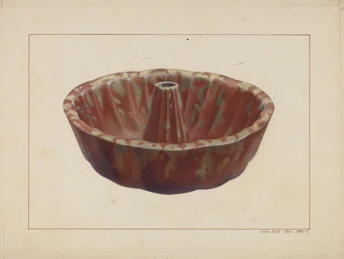 Turk's Head Baking Dish by John B. Moll, index of american design, 1938