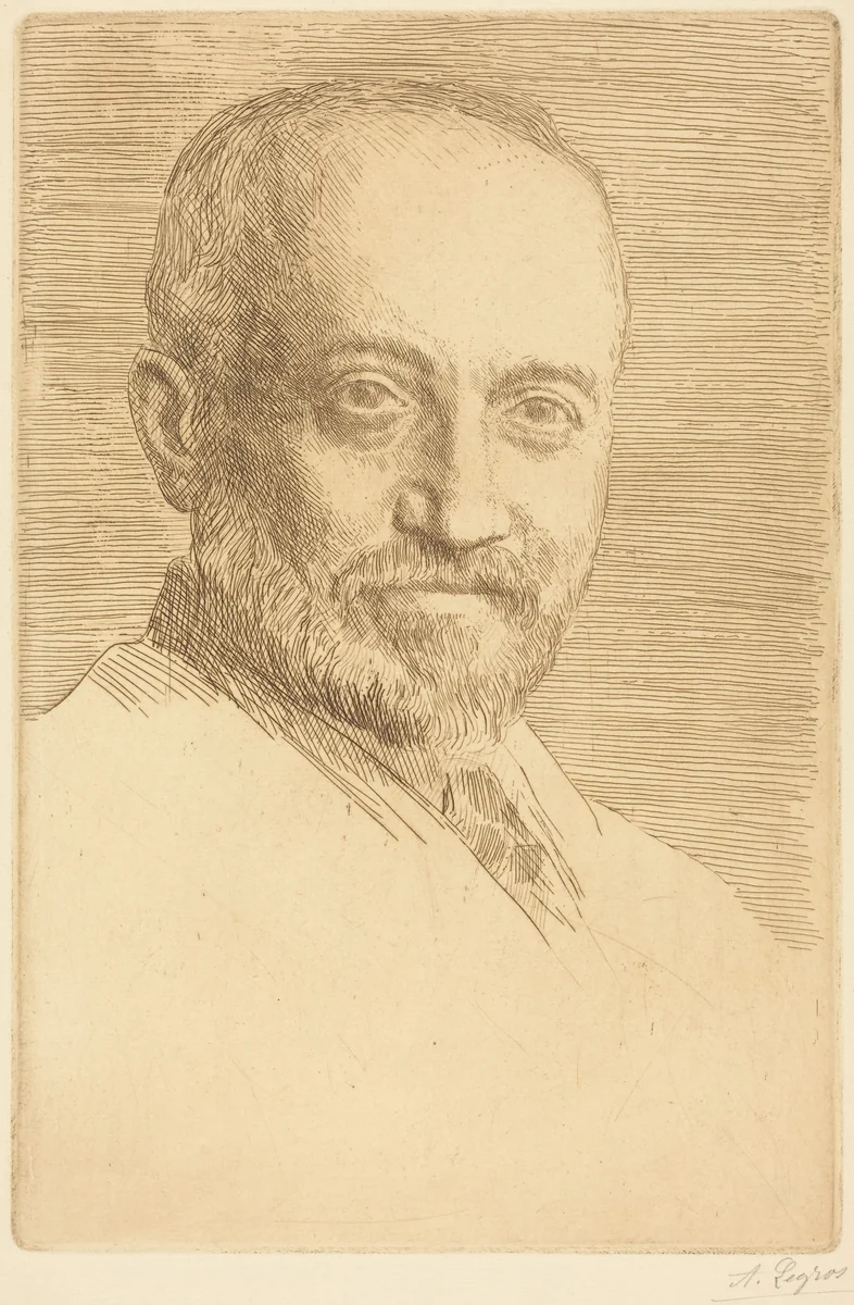 C.J. Knowles, 2nd plate by Alphonse Legros, print, 1837-1911