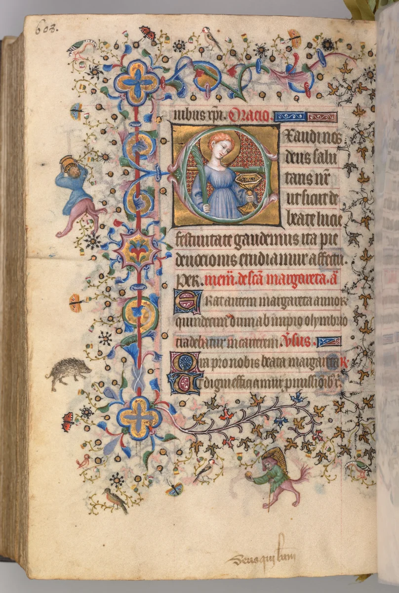 Hours of Charles the Noble, King of Navarre (1361-1425): fol. 298v, St. Lucy by Master of the Brussels Initials and Associates, book, 1400-1410