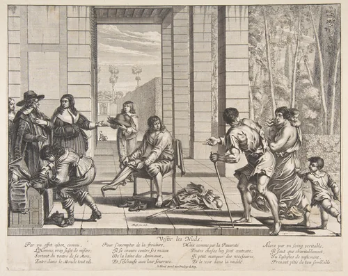Clothing Beggars by Abraham Bosse, print, 1635