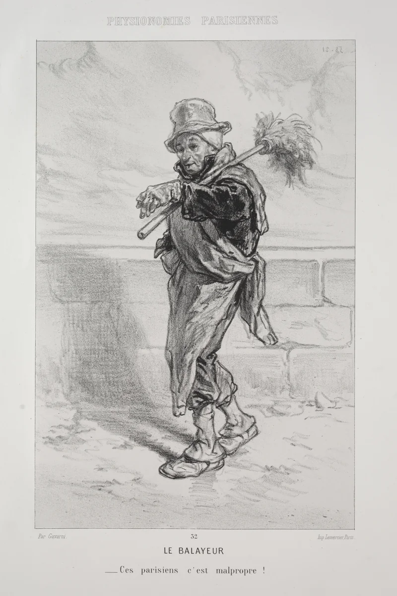Le Balayeur by Paul Gavarni, print, 1852-1862