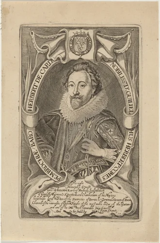 William Herbert, Third Earl of Pembroke by Anonymous Artist; Simon van de Passe, print, 1595-1647