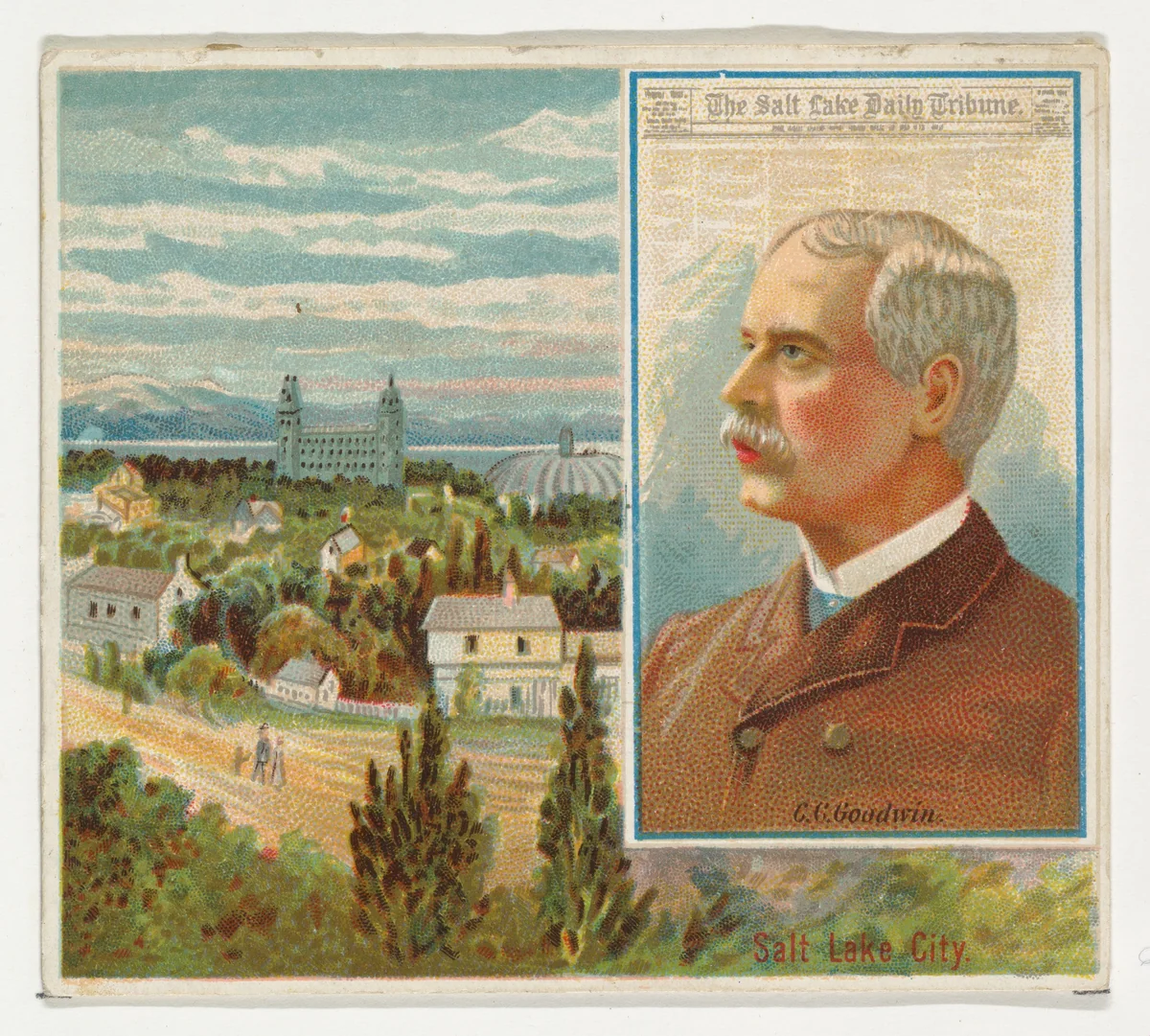 G.C. Goodwin, The Salt Lake City Tribune, from the American Editors series (N35) for Allen & Ginter Cigarettes by Allen & Ginter, print, 1887