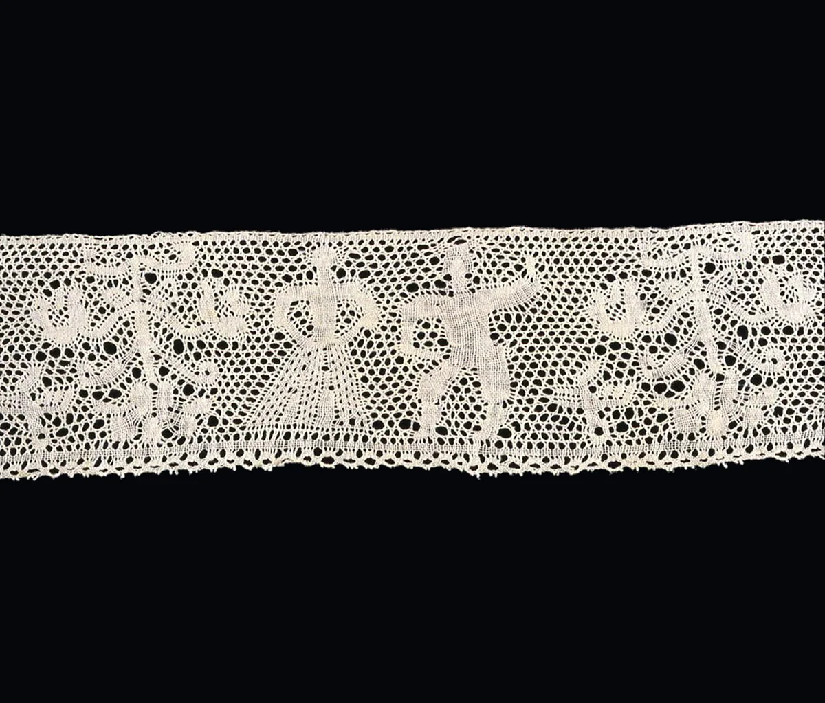 Border by Italy, textile, 1850-1900