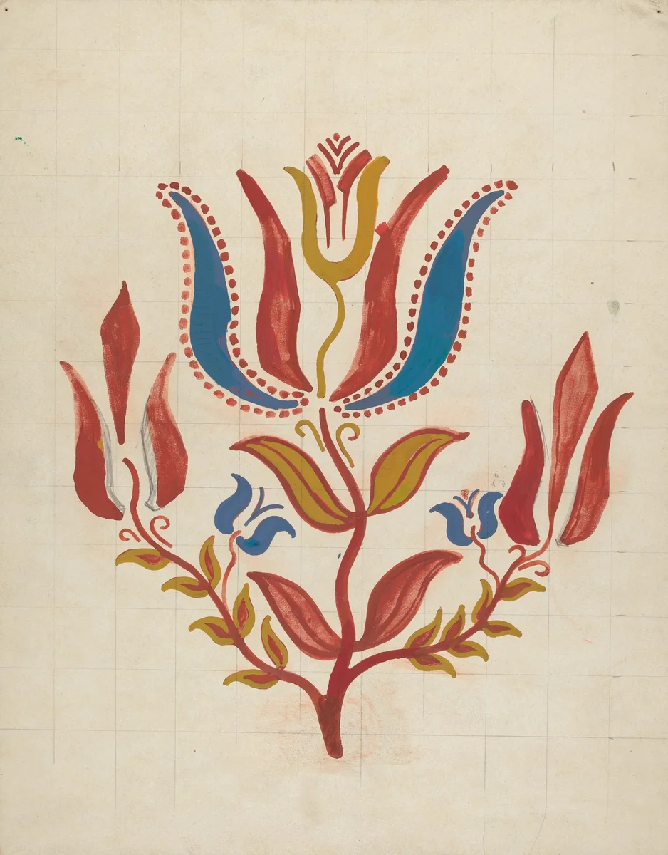 Design from Proposed Portfolio by American 20th Century, index of american design, 1935-1942