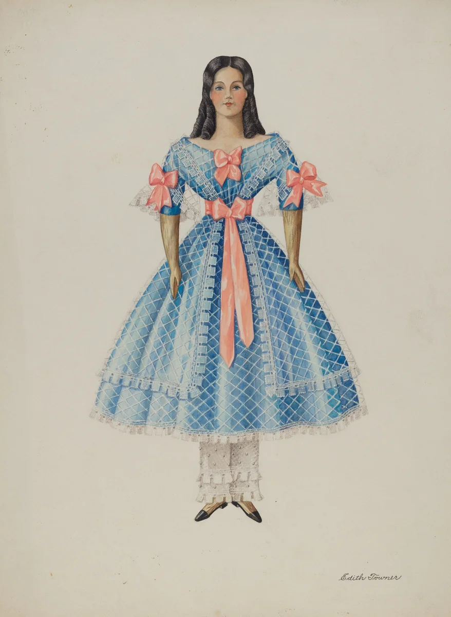 Doll - "Delight Bates" by Edith Towner, index of american design, 1937