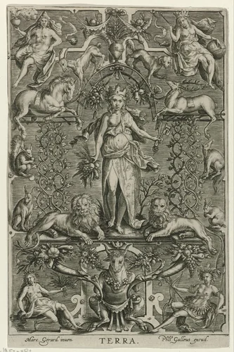 Aarde by Unknown, print, 1547-1622